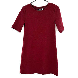 BDG size small red short sleeve textured dress tunic t-shirt dress‎